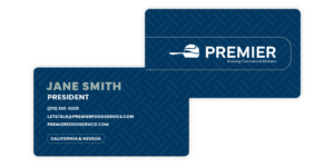 New Premier Business Card After Rebrand