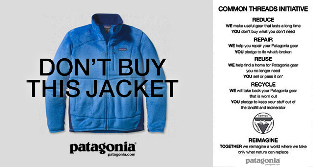 patagonia don't buy jacket ad